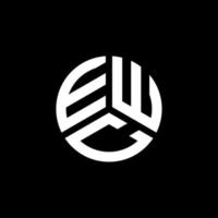 EWC letter logo design on white background. EWC creative initials letter logo concept. EWC letter design. vector