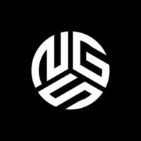 NGS letter logo design on black background. NGS creative initials letter logo concept. NGS letter design.