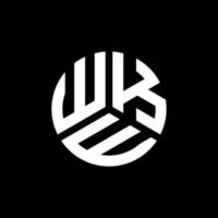 diseño de logotipo de letra wke sobre fondo negro. concepto de logotipo de letra de iniciales creativas wke. diseño de letras wke. vector