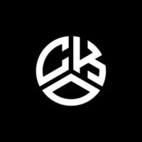 diseño de logotipo de letra cko sobre fondo blanco. concepto de logotipo de letra inicial creativa cko. diseño de letras cko. vector