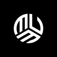 MUM letter logo design on black background. MUM creative initials letter logo concept. MUM letter design. vector