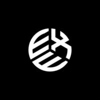 diseño de logotipo de letra exe sobre fondo blanco. concepto de logotipo de letra de iniciales creativas exe. diseño de carta exe. vector