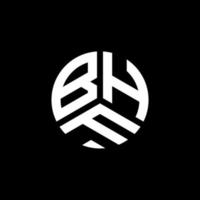 diseño de logotipo de letra bhf sobre fondo blanco. concepto de logotipo de letra de iniciales creativas bhf. diseño de letras bhf. vector