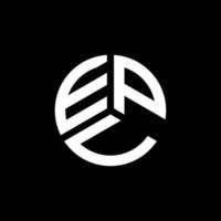 diseño de logotipo de letra epu sobre fondo blanco. concepto de logotipo de letra de iniciales creativas epu. diseño de letras epu. vector