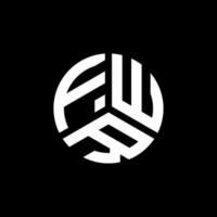 FWR letter logo design on white background. FWR creative initials letter logo concept. FWR letter design. vector