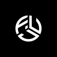 FUJ letter logo design on white background. FUJ creative initials letter logo concept. FUJ letter design. vector