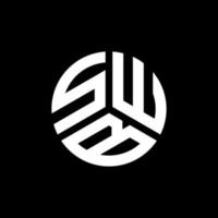 SWB letter logo design on black background. SWB creative initials letter logo concept. SWB letter design. vector
