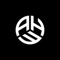 diseño de logotipo de letra ahw sobre fondo blanco. ahw concepto creativo del logotipo de la letra inicial. diseño de letra ahw. vector