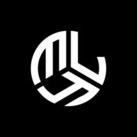 MLY letter logo design on black background. MLY creative initials letter logo concept. MLY letter design. vector