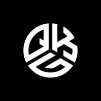 diseño de logotipo de letra qkg sobre fondo negro. qkg concepto de logotipo de letra de iniciales creativas. diseño de letra qkg. vector