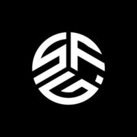 diseño de logotipo de letra sfg sobre fondo negro. concepto de logotipo de letra de iniciales creativas sfg. diseño de letras sfg. vector