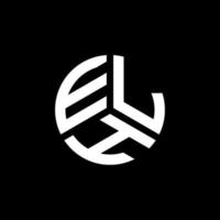 ELH letter logo design on white background. ELH creative initials letter logo concept. ELH letter design. vector