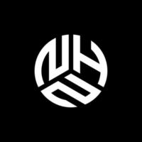 diseño del logotipo de la letra nhn sobre fondo negro. concepto de logotipo de letra de iniciales creativas nhn. diseño de letras nhn. vector