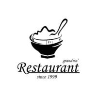 grandma restaurant kitchen logo template