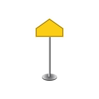 Vector of blank road sign on isolated white background