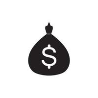 money bag with dollar symbol vector logo icon