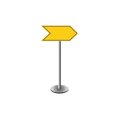 Vector of blank road sign on isolated white background