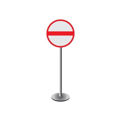 Vector of blank road sign on isolated white background