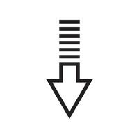 Arrow part down vector icon  logo background