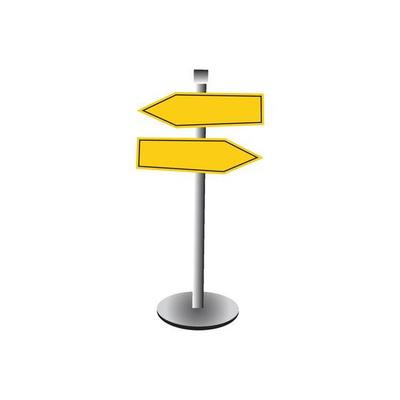 Vector of blank road sign on isolated white background