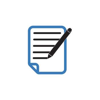 Write Document User Interface Outline Icon Logo Vector Illustration