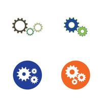 Gear logo icon design vector background template