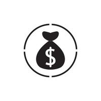 money bag with dollar symbol vector logo icon