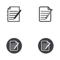 Write Document User Interface Outline Icon Logo Vector Illustration