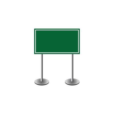 Vector of blank road sign on isolated white background