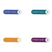 Set of different colorful buttons. Collection of modern buttons for website and user interface. Web icons. vector