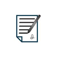 Write Document User Interface Outline Icon Logo Vector Illustration