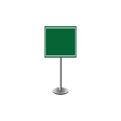 Vector of blank road sign on isolated white background