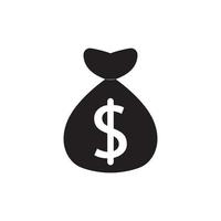 money bag with dollar symbol vector logo icon