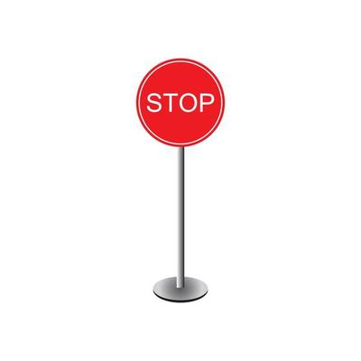 Vector of blank road sign on isolated white background