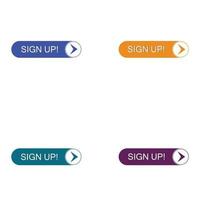 conjunto de botones de colores diferentes. colección de botones modernos para sitio web e interfaz de usuario. iconos web.