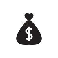 money bag with dollar symbol vector logo icon