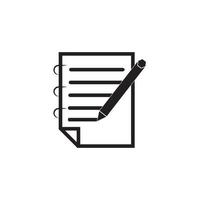 Write Document User Interface Outline Icon Logo Vector Illustration