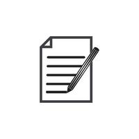 Write Document User Interface Outline Icon Logo Vector Illustration