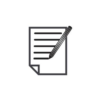 escribir documento interfaz de usuario contorno icono logotipo vector ilustración