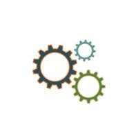 Gear logo icon design vector background template