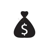 money bag with dollar symbol vector logo icon