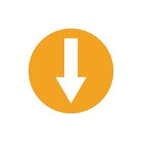 Arrow part down vector icon  logo background