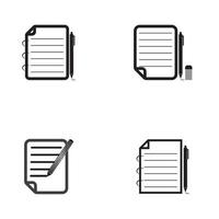 Write Document User Interface Outline Icon Logo Vector Illustration