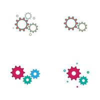 Gear logo icon design vector background template