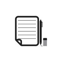 Write Document User Interface Outline Icon Logo Vector Illustration