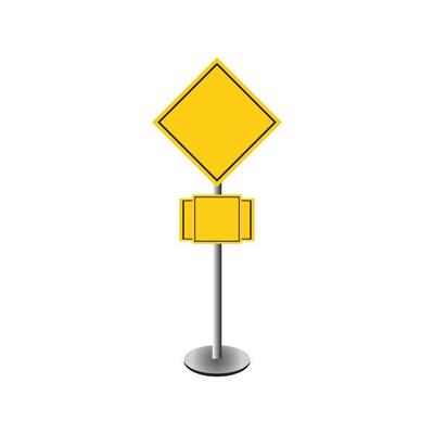 Vector of blank road sign on isolated white background