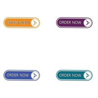 Set of different colorful buttons. Collection of modern buttons for website and user interface. Web icons. vector