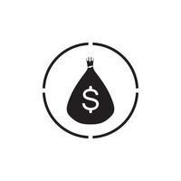 money bag with dollar symbol vector logo icon