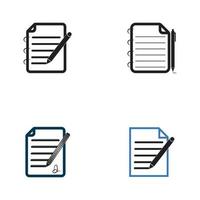 Write Document User Interface Outline Icon Logo Vector Illustration