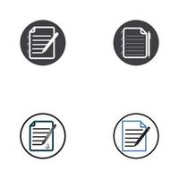 Write Document User Interface Outline Icon Logo Vector Illustration